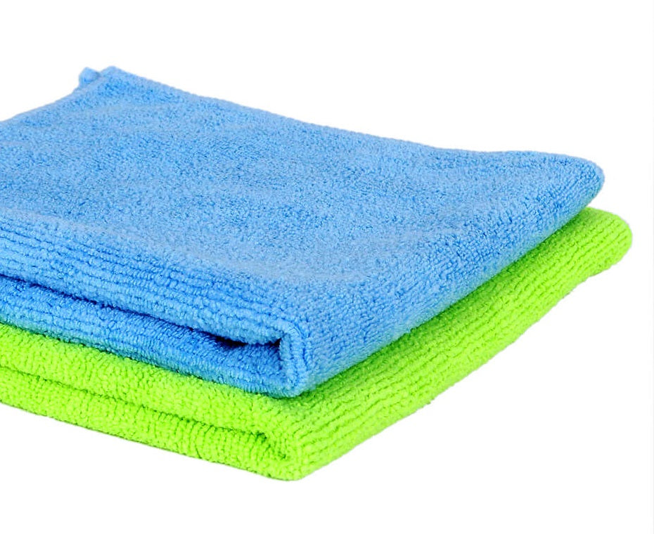 All purpose Microfibre cleaning cloths for Home, Kitchen, Cars & bike -40cm x 40cm- 2 Pcs- Multicolor