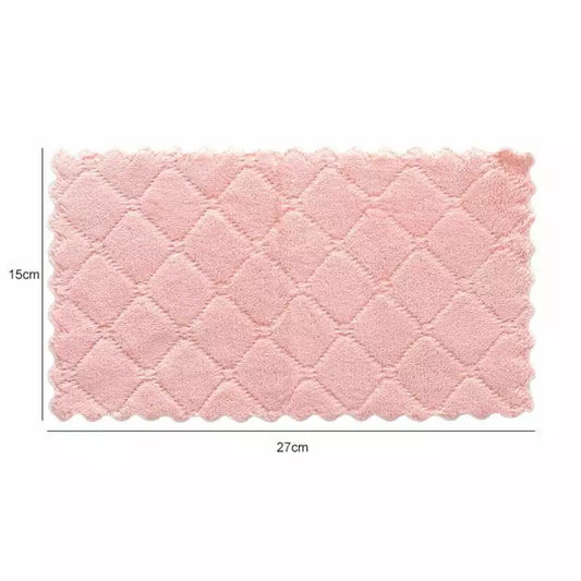 SOBBY 10 Pcs Kitchen Dish Cleaning Nonstick Oil Coral Velvet Microfiber Wipes Magic Oil Resistant Cleaning Cloth