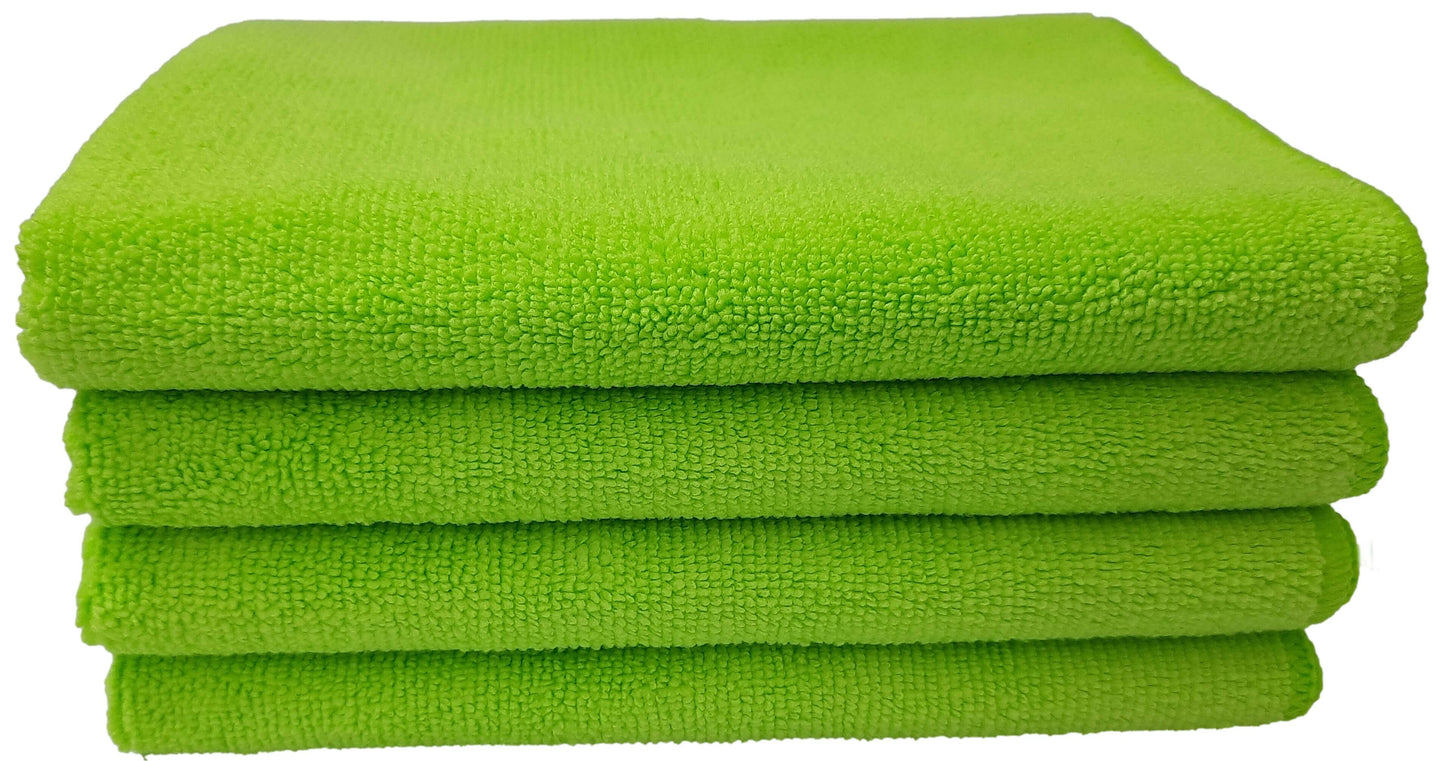 All purpose Microfibre cleaning cloths for Home, Kitchen, Cars & bike - 4 Pcs