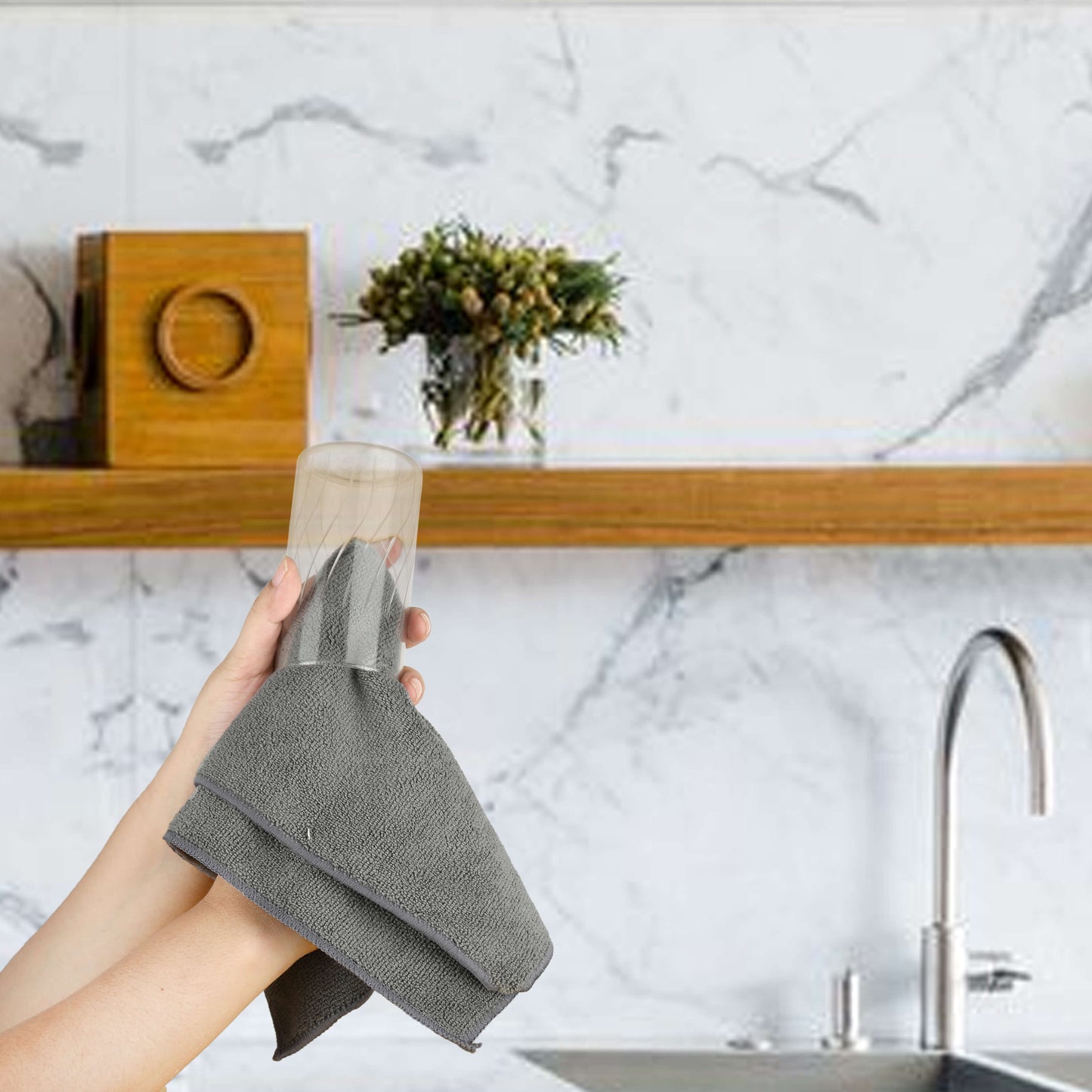All purpose Microfibre cleaning cloths for Home, Kitchen, Cars & bike -40cm x 40cm- 3 Pcs
