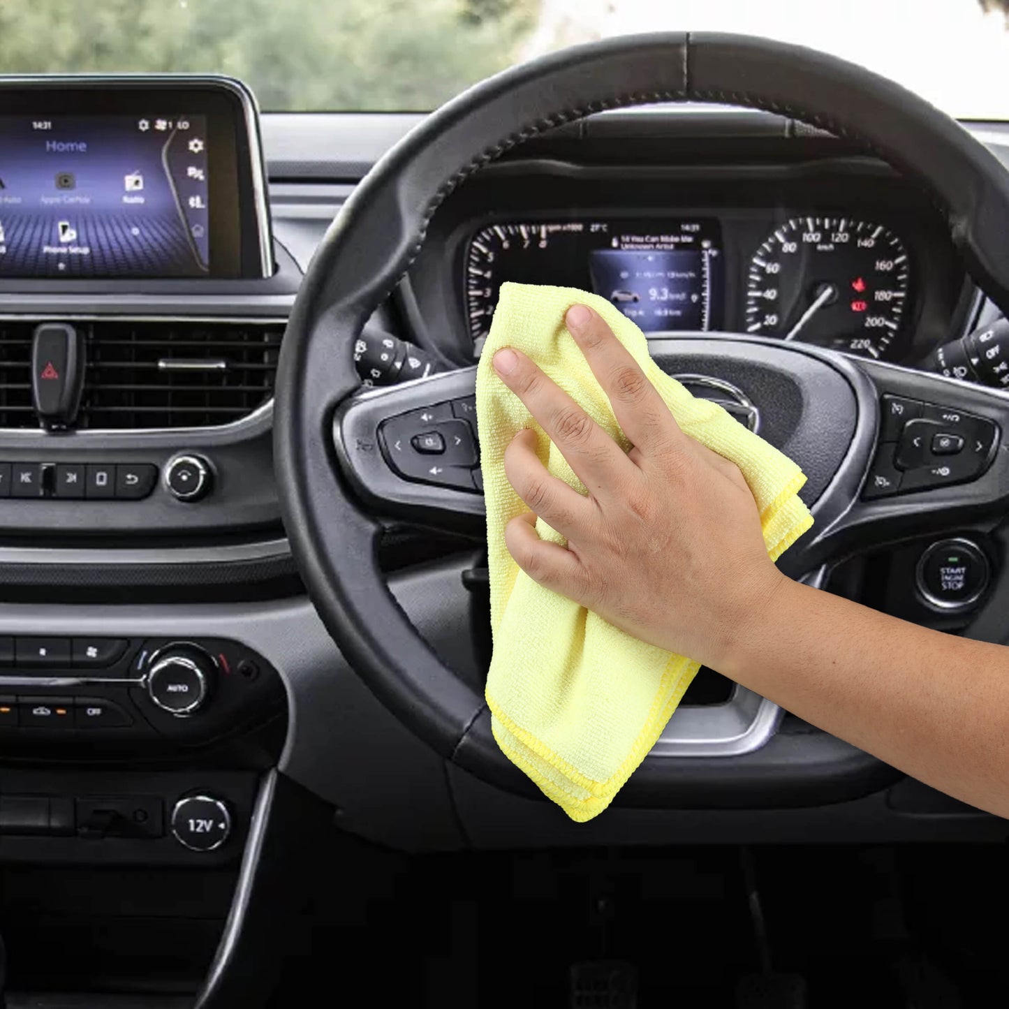 Multi purpose Microfiber cleaning cloths for Home, Kitchen, Cars & bike - 40cm x 40cm - 4 Pcs