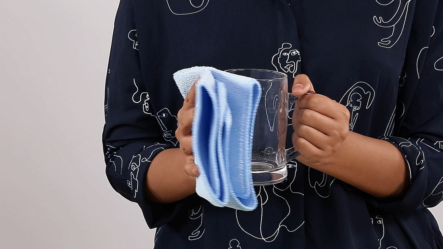 All purpose Microfibre cleaning cloths for Home, Kitchen, Cars & bike -40cm x 40cm- 3 Pcs