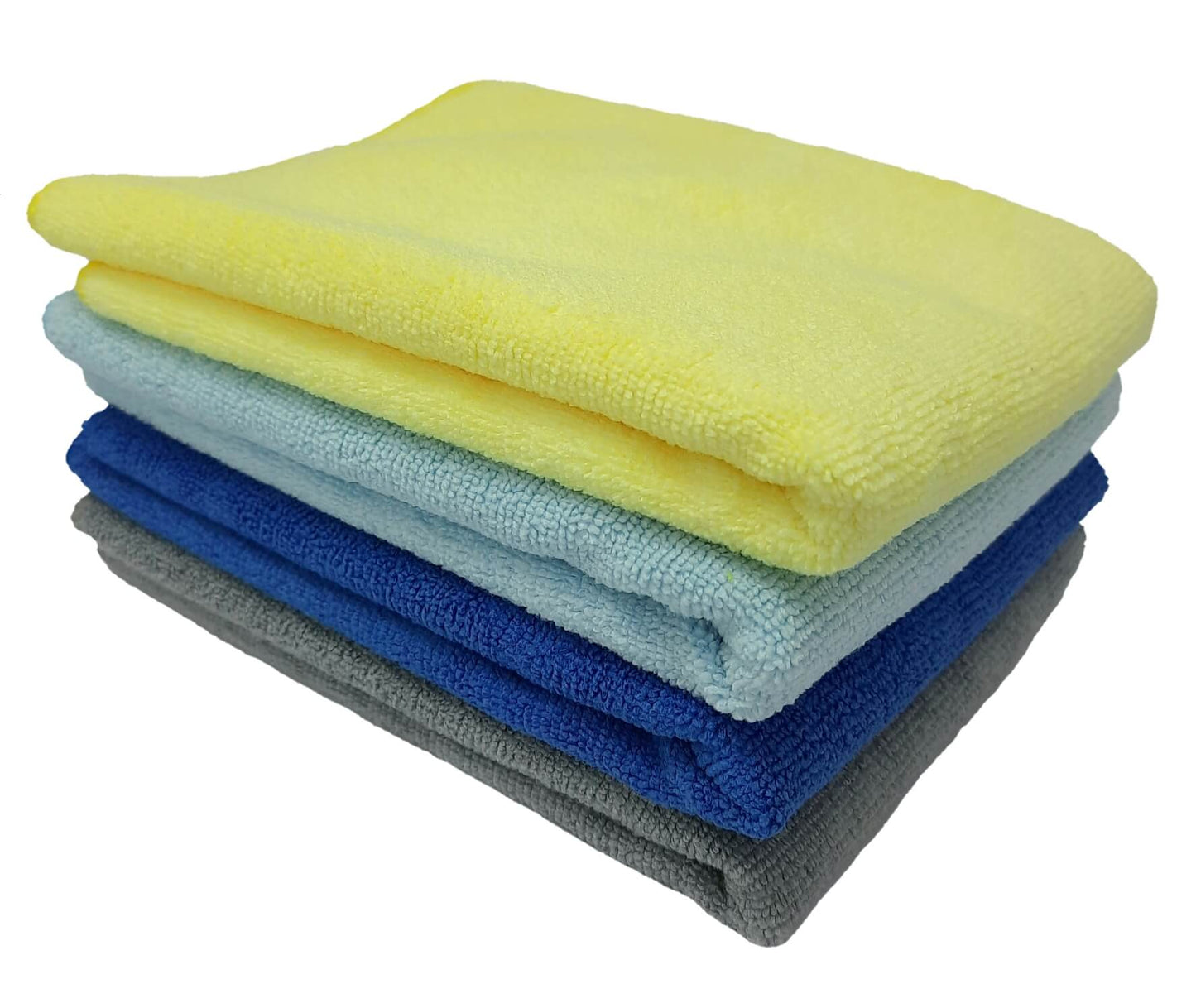 Multi purpose Microfiber cleaning cloths for Home, Kitchen, Cars & bike - 40cm x 40cm - 4 Pcs