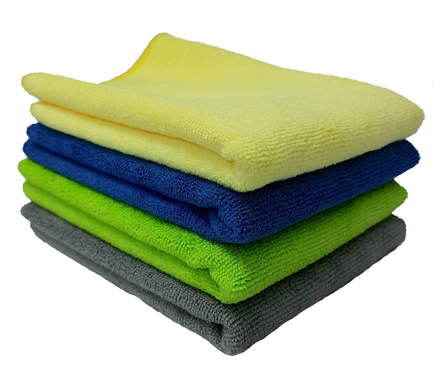 Multi purpose Microfiber cleaning cloths for Home, Kitchen, Cars & bike - 40cm x 40cm - 4 Pcs
