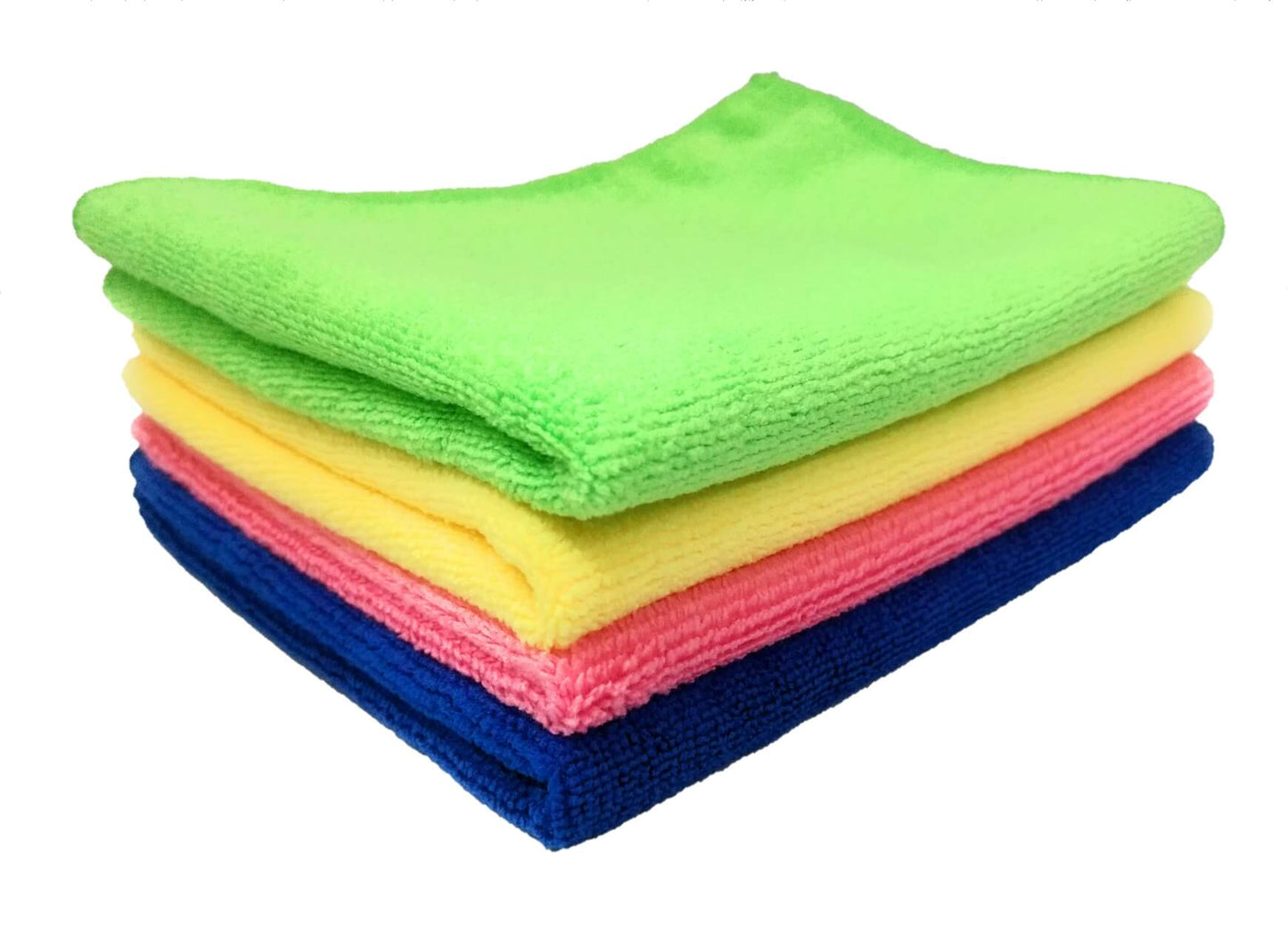 Multi purpose Microfiber cleaning cloths for Home, Kitchen, Cars & bike - 40cm x 40cm - 4 Pcs