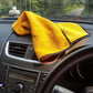 420 GSM Microfiber Cleaning Cloth for Car Care (Yellow, 45 cm x 45 cm, Pack of 2)