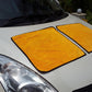 420 GSM Microfiber Cleaning Cloth for Car Care (Yellow, 45 cm x 45 cm, Pack of 2)