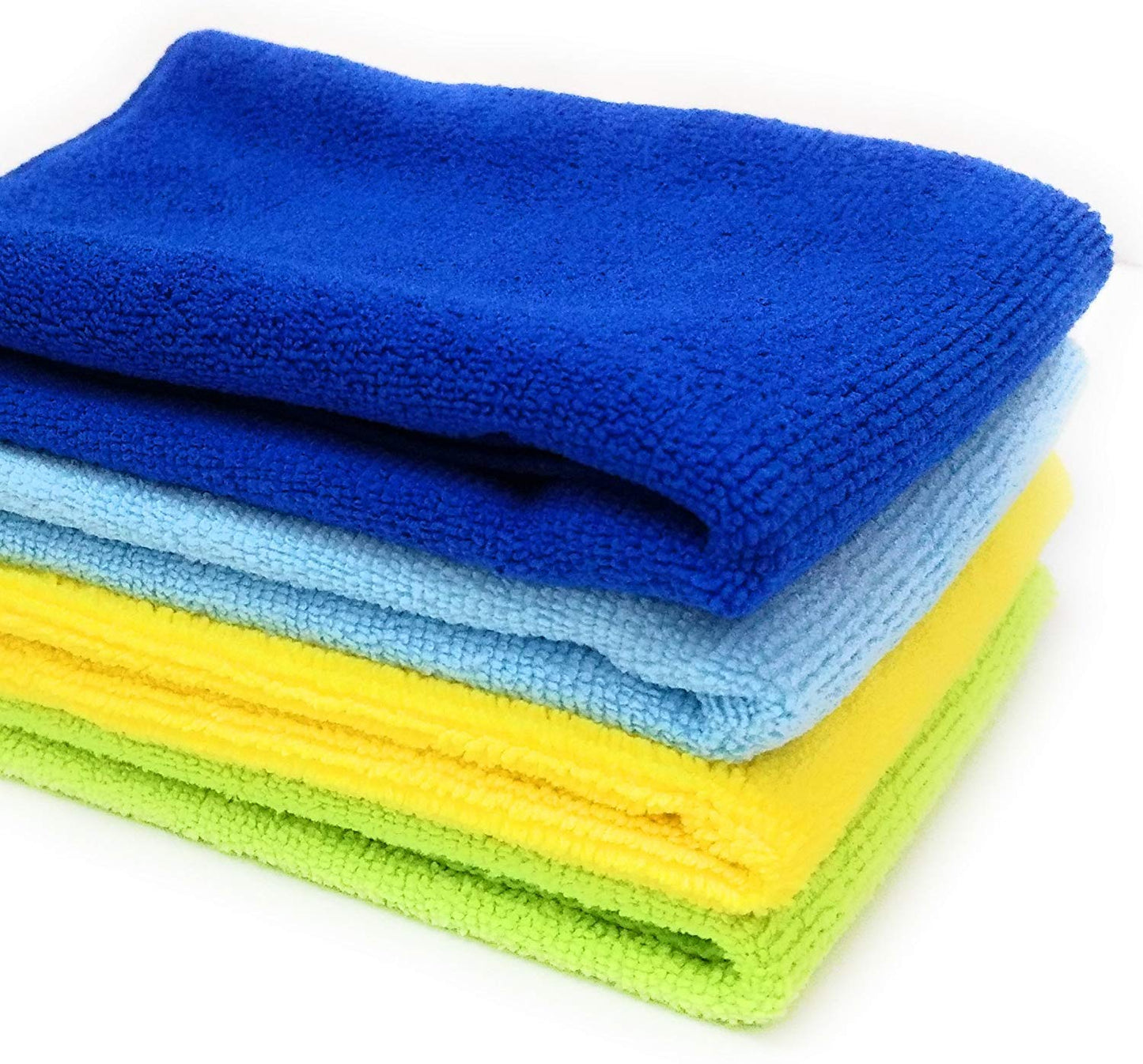 SOBBY Car Microfiber Cleaning Cloth Set of 4 pcs - Premium Microfibre Cloth  for Car Cleaning, Kitchen Cleaning, Home Improvement and More - 40x40cm,  340 GSM, Blue : : Home Improvement