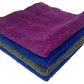 Edgeless Microfiber Detailing and Polishing Cloth (40 cm x 40 cm, 400 gsm, Pack of 4, Multicolor)