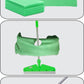 A how to use image explaining 4 green colour microfiber cloths with hole and how to fit these cloths to the wiper